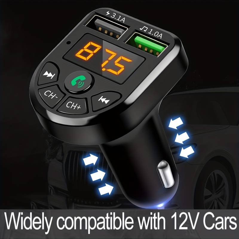 Accesorio Bluethooth 5.0 para coche con LED